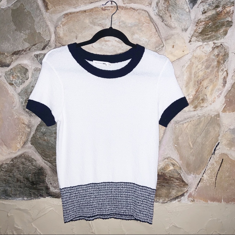 rag & bone White and Black Sweater